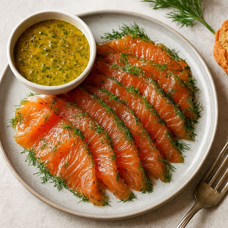recette suédoise classique le saumon gravlax, aussi appelé gravad lax 